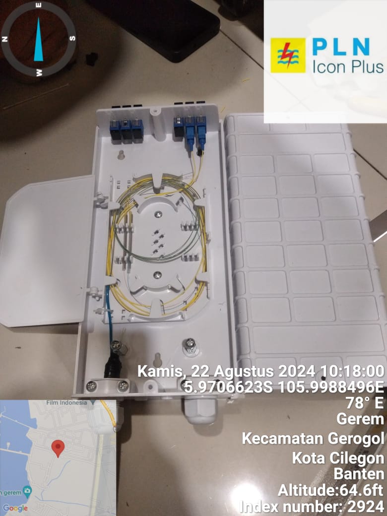 Proses Instalasi ODF di PT Pertamina Fuel Terminal Tanjung Gerem oleh PT Bahtera Pintas Utama