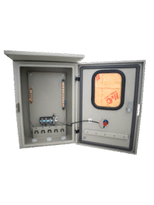 KWH Box ODC Cabinet Outdoor Custom 20U dalam posisi terbuka.